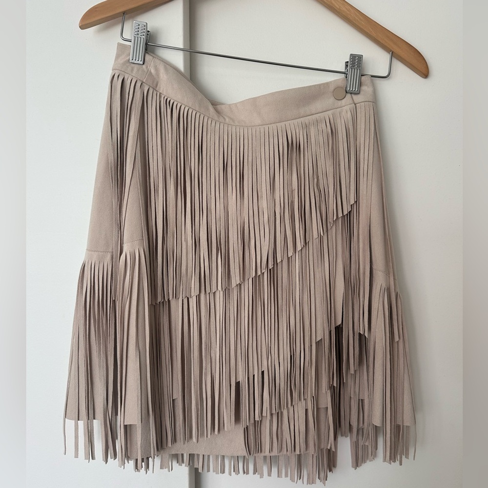 Fringed Tan Skirt
